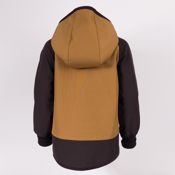 229020 Nicol Softshell-Jacke für Jungen mit Fleece, Kapuze und Reflektoren – olivgrün