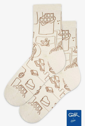 U04.WED Wedel Unisex Gatta Socken - weiß choco 04/14E