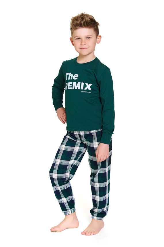 Doctor Nap 7342 – Unisex-Kinderpyjama „The Remix“ | Familienkollektion, polnische Produktion – Marineblau