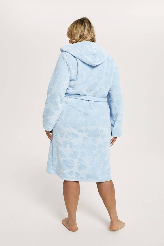 Misti Damen Bademantel Italian Fashion - blau