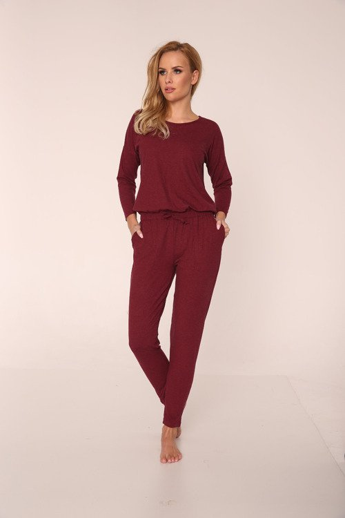 305 Paula Damen-Pyjama-Anzug - kastanienbraun