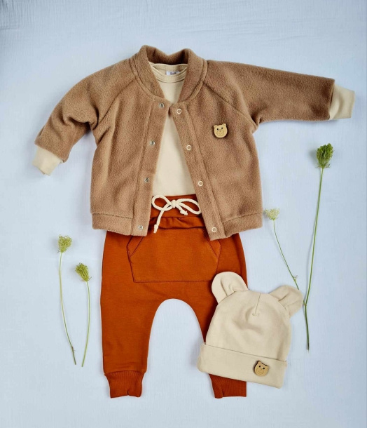 3717P Teddy Marija Fleece-Sweatshirt – braun