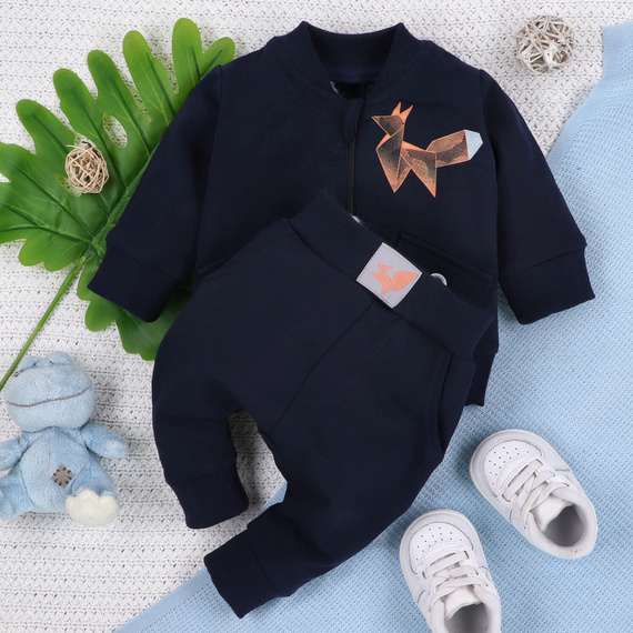 ABN-5393 Fun Origami Nini Jogginghose aus Bio-Baumwolle, Marineblau