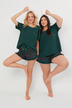 Kurzer Pyjama für Damen - grün