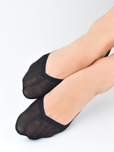 Damen Ballerina Socken Noviti SN067 dünn Baumwolle rutschfest Silikon