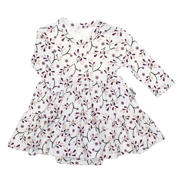 217159 Kleid-Body von Alisa Nicol – Baumwolle, lange Ärmel, Pflanzenmuster