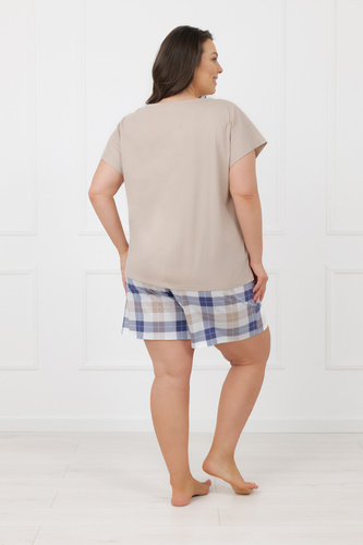 Damenpyjama Rima Italian Fashion 100% Baumwolle Kurzarm Shorts