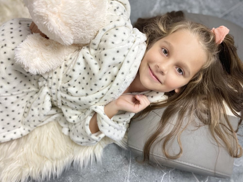 367 Melanie Forex Kinder Bademantel - ecru