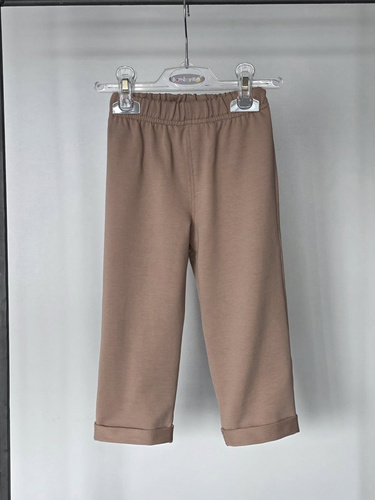 Kinder-Set Leon Bambarillo Beige Baumwolle mit Fliege und Knöpfen