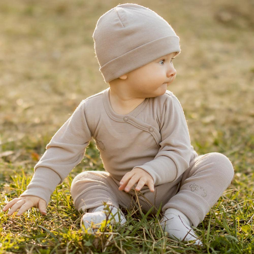 Merino-Body aus Eevi-Merinowolle – Beige