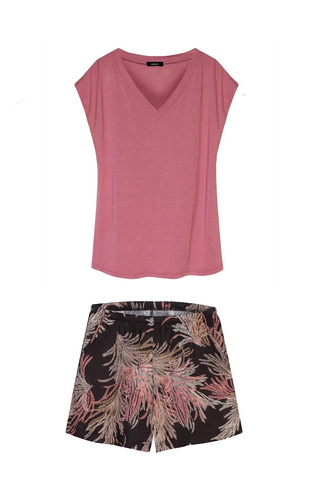 Damen Pyjama Shorts Mila PDI1 Druk mefemi – Viskose, bequem
