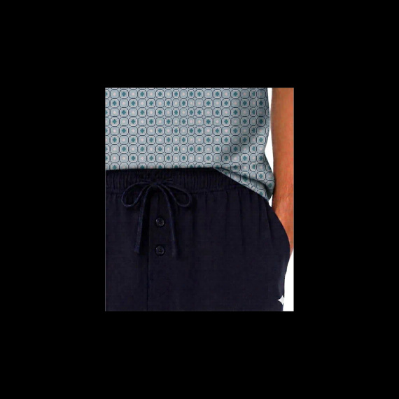 Sesto Senso 2723/11 Granat Herren Baumwoll-Pyjama Kurz 100% Baumwolle