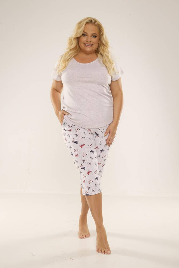 483 Mariposa Forex Damen Schlafanzug - beige melange