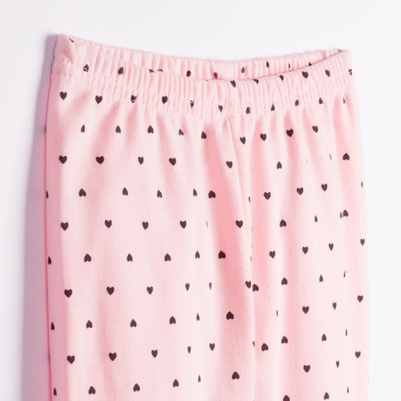 Mädchenpyjama Nicol Tosia 225038 aus Baumwolle, lang, rosa mit Herzchen