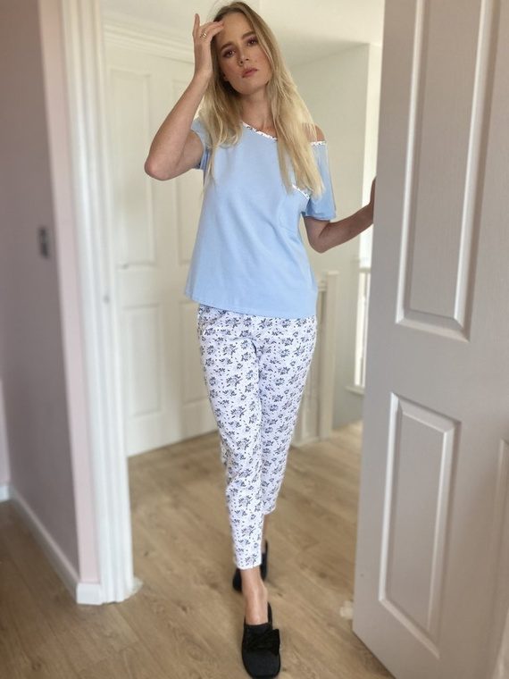 434 Maribell Forex Damen Schlafanzug - blau