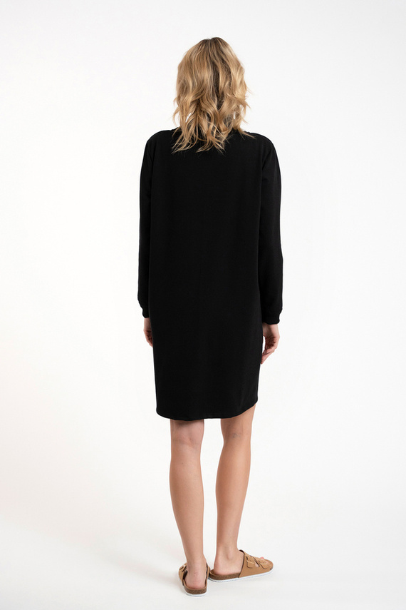 Malmo Damen Langarm-Tunika Italian Fashion - schwarz