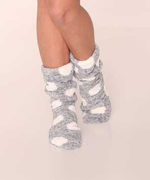 553/554 Wellsoft Smooth Schlafsocken De Lafense - grau große Kreise