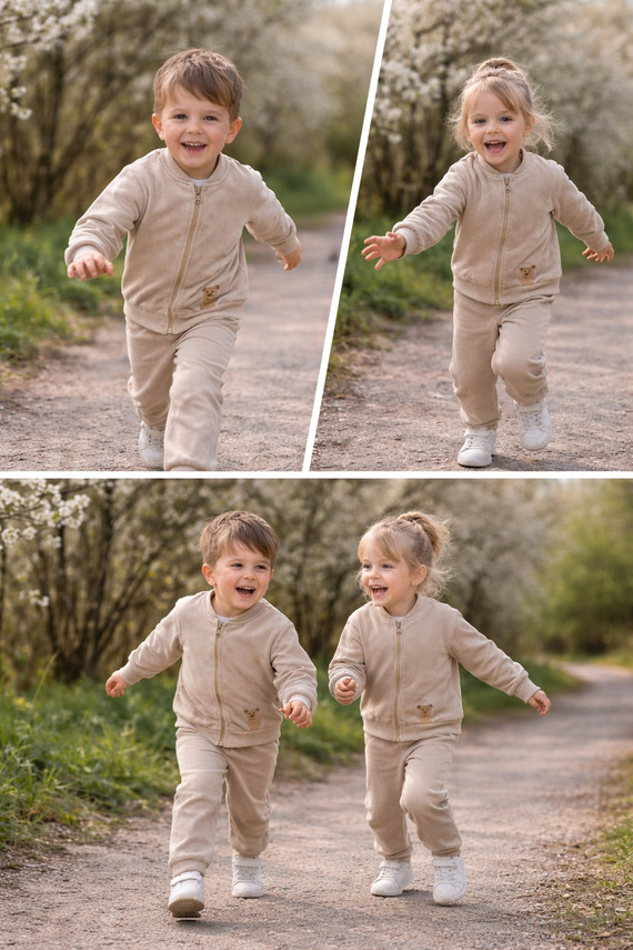 Misio Bambarillo Set beige Babycord für Kinder