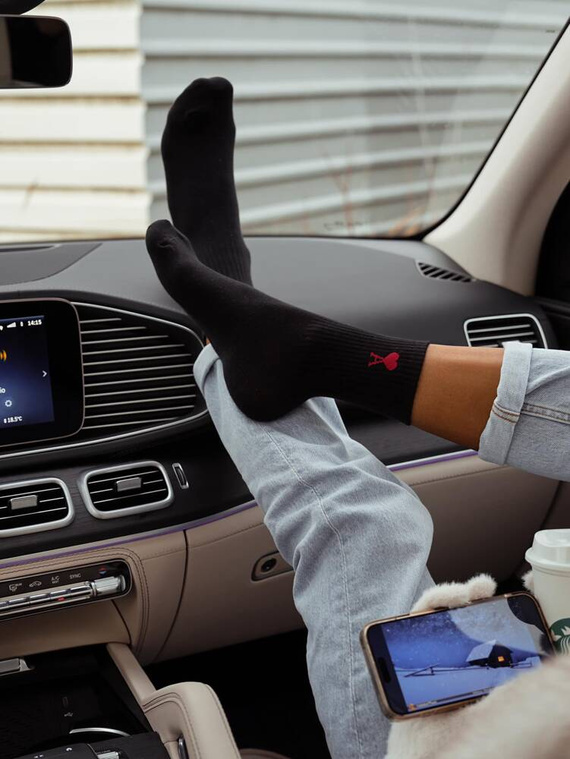 0200-135 Amor Milena Damensocken – schwarz