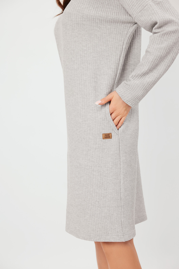 Avira Damen-Tunika mit langen Ärmeln Italian Fashion - hell melange