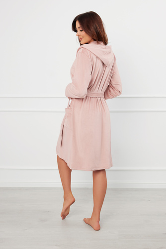 Akara Damenbademantel Italian Fashion - puderrosa