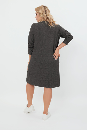 Avira Damen-Tunika mit langen Ärmeln Italian Fashion - dunkel meliert 