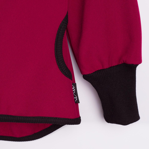 229002 Nicol Softshelljacke für Mädchen mit Kapuze, Fleece, reflektierend – bordeaux