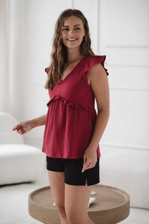 Milky Butterfly Bluzka ciążowa i do karmienia – wygoda i styl Milk&Love malinowy