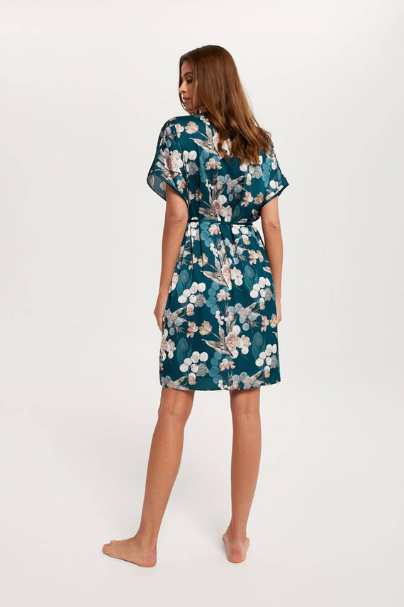 Scharlachroter Damenbademantel Italian Fashion - Druck