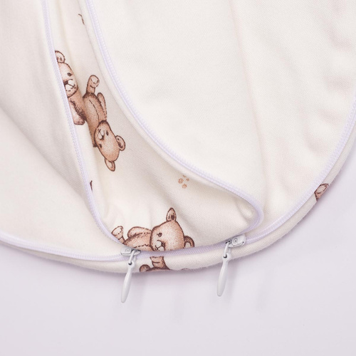 227043 Nicol BENEK Baby-Schlafsack 1,5 TOG Baumwolle creme mit Bärenmotiv