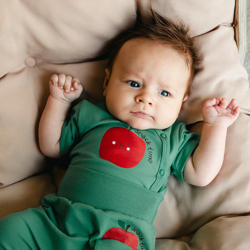 Baby Body Eevi Snack Time Kurzarm Baumwolle elastisch bequem