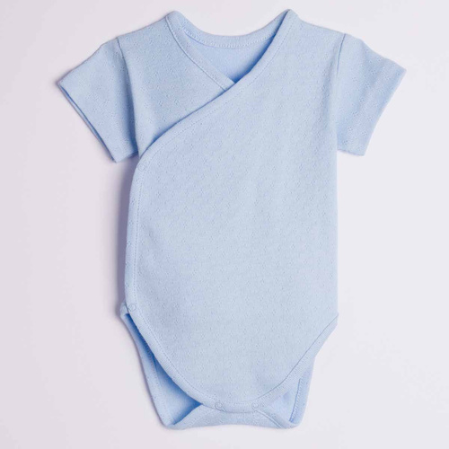224040 Nicol Wickelbody für Babys Blau 100% Baumwolle Ajour