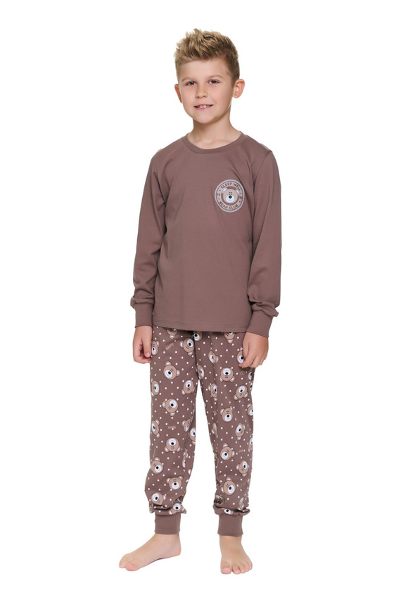 Doctor Nap 7509 Bear Club Kinder Baumwoll-Pyjama lang mit Taschen