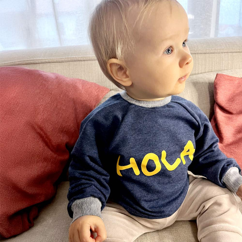 Hello World Eevi Sweatshirt – Marineblau