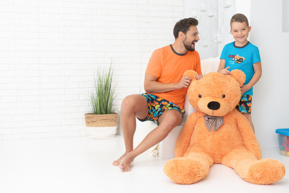 Comic Kurzarm-Schlafanzug für Jungen, Hose Italian Fashion - türkis/print