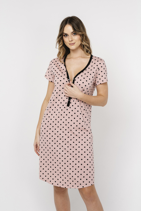 Buscato Kurzarm Nachthemd Italienische Mode - Druck