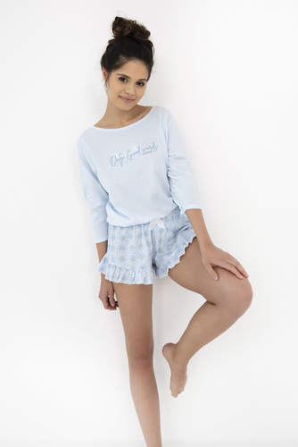 Angela Sensis Damenpyjama – blau