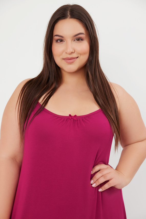 Style Nachthemd, schmaler Träger Italian Fashion - Wein