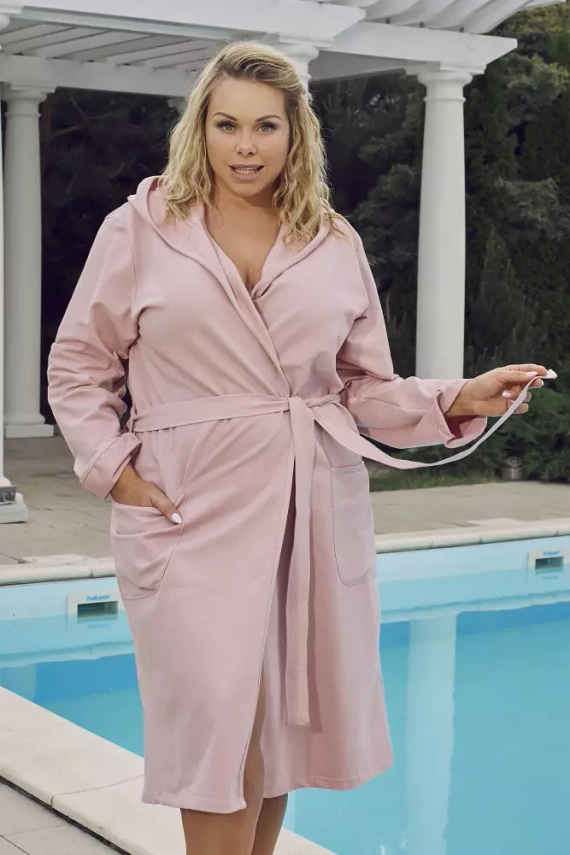 Karina Damenbademantel Italian Fashion - puderrosa