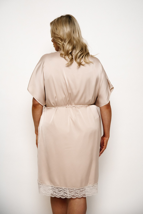 Touch Kurzarm-Bademantel Italian Fashion - beige