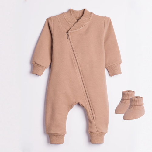 227271 Nicol BENEK Jogginganzug mit Fußsack braun für Babys