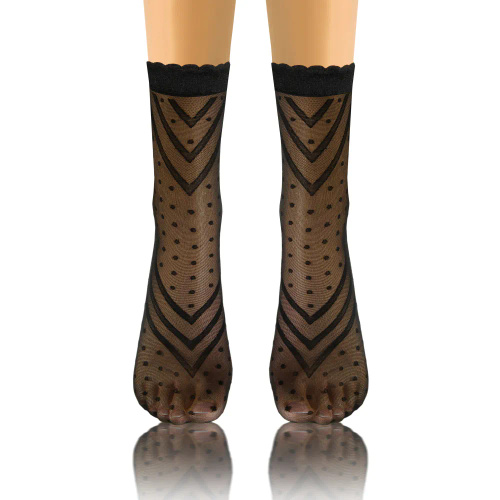 Sesto Senso Damen-Strumpfhosensocken, Muster 03, Rautenpunkte