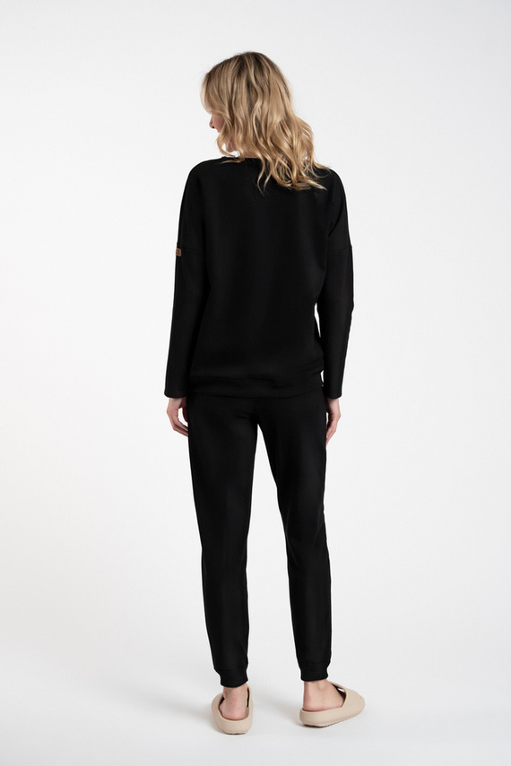 Karina Damen Sweatshirt Fashion - schwarz 