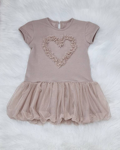 Mia Bambarillo Kurzarmkleid, Beige