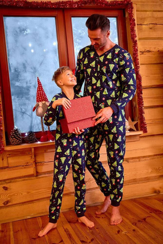 185/168 186/168 Weihnachtsbaum 2 Cornette Jungenoverall Marineblau