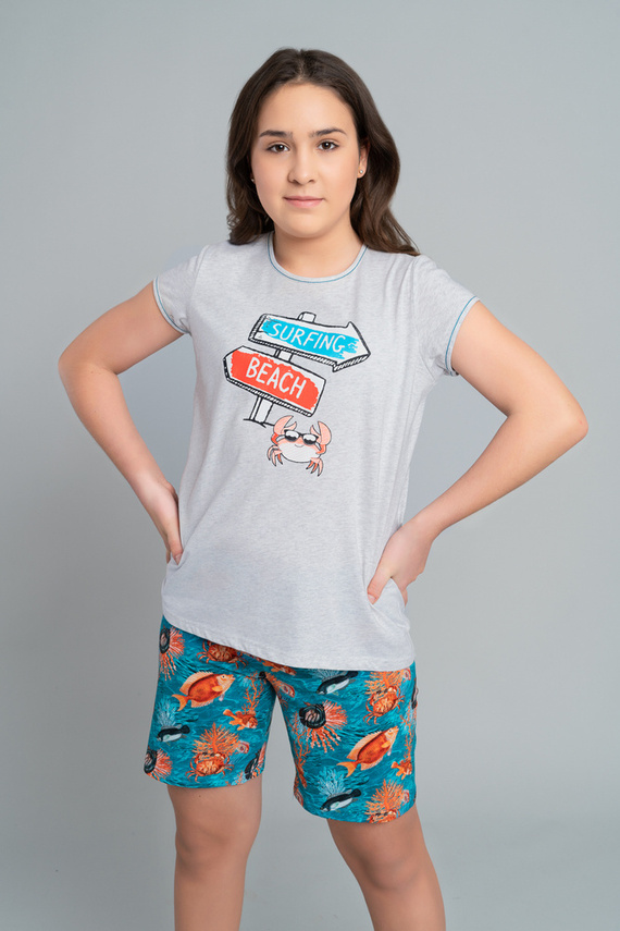 Oceania Mädchen Schlafanzug Italian Fashion - melange/print