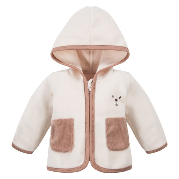 Beary Cool Eevi Kinder-Fleecejacke – ecru, mit Kapuze