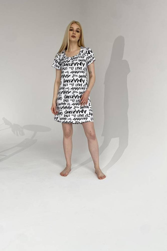 645 Amazing Forex Nachthemd - weiß-grün