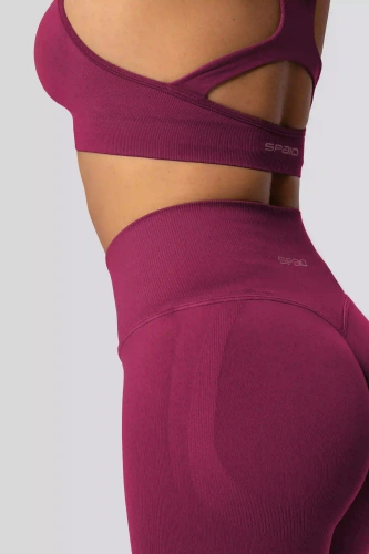 Push-up Leggings Spaio PRO High Waist blickdicht formend red wine