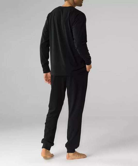 NMP-378 Herren-Langarm-Pyjama, Atlantic-Schwarz